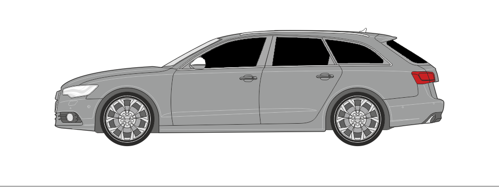 Kombi autó autóüveg fóliázás biztonsági hő és belátás elleni védelemre