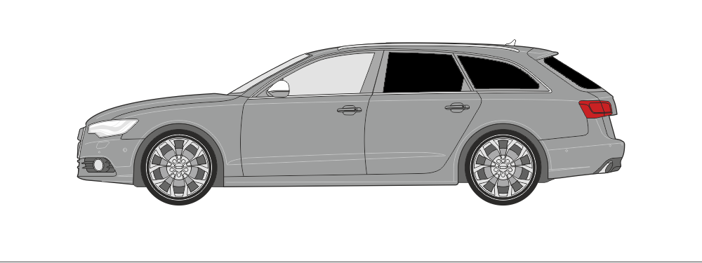 Kombi autó autóüveg fóliázás hő és belátás elleni védelemre