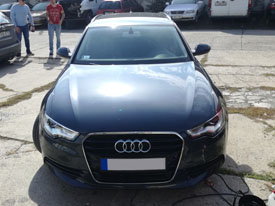 Autóüveg fóliázás Audi A6: B oszloptól hátra, hő és belátás elleni autóüveg fóliázás, skyfol, lumar, bruxafol 02