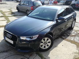 Autóüveg fóliázás Audi A6: B oszloptól hátra, hő és belátás elleni autóüveg fóliázás, skyfol, lumar, bruxafol 03