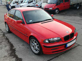 Autóüveg fóliázás BMW E46: B oszloptól hátra, hő és belátás elleni autóüveg fóliázás 01