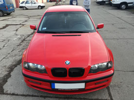 Autóüveg fóliázás BMW E46: B oszloptól hátra, hő és belátás elleni autóüveg fóliázás 02