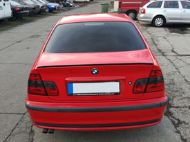 Autóüveg fóliázás BMW E46: B oszloptól hátra, hő és belátás elleni autóüveg fóliázás 08